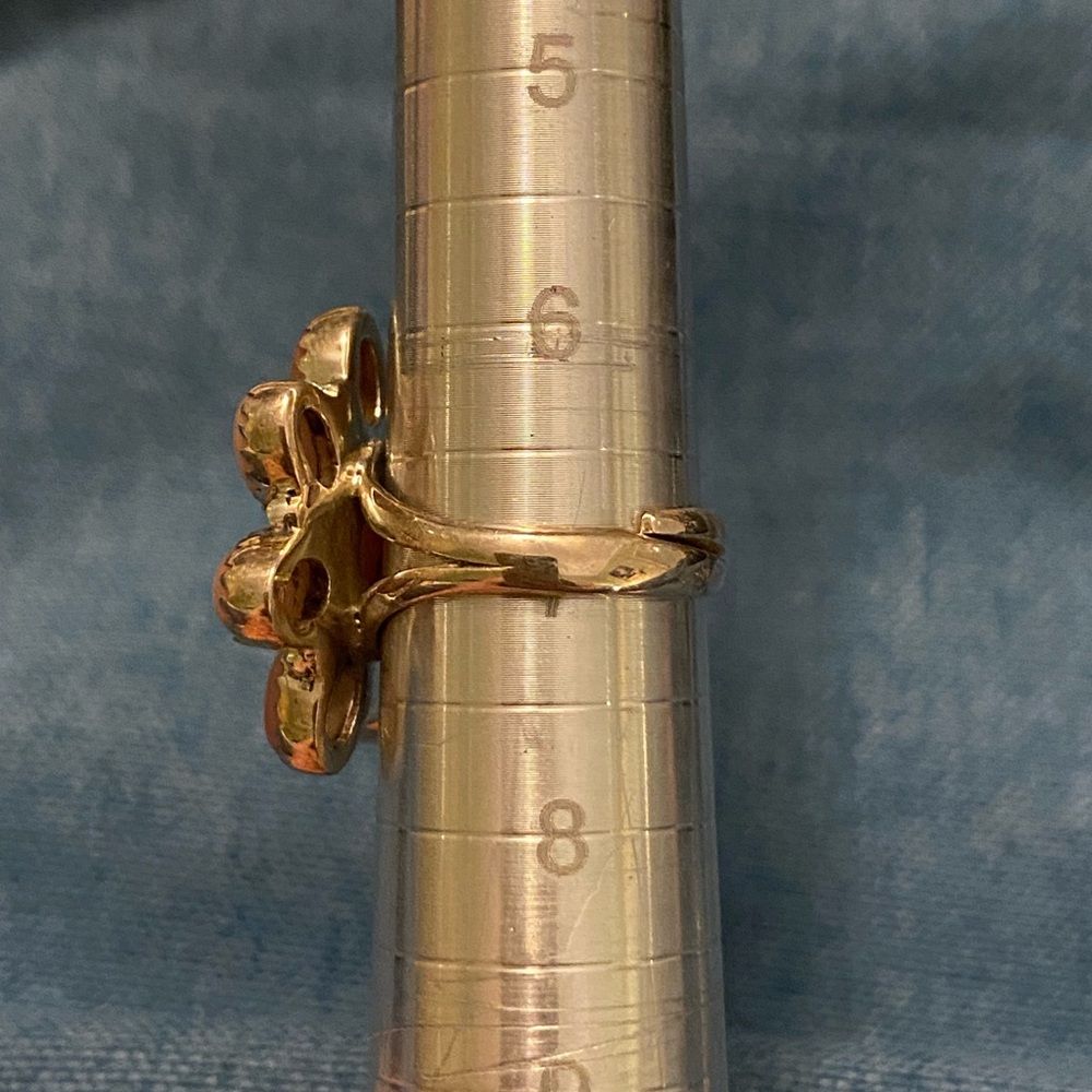 Pink Opal Flower Ring - image 2